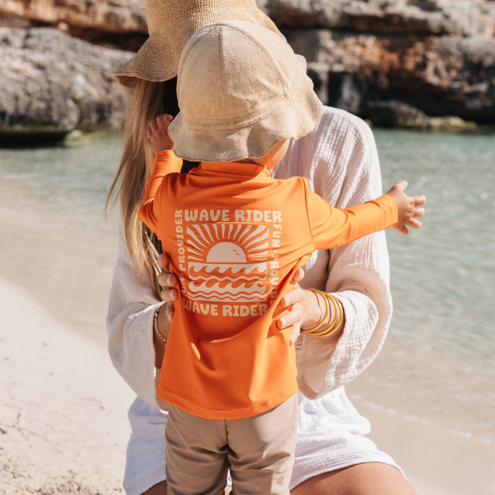 UV Shirt | Orange Waves