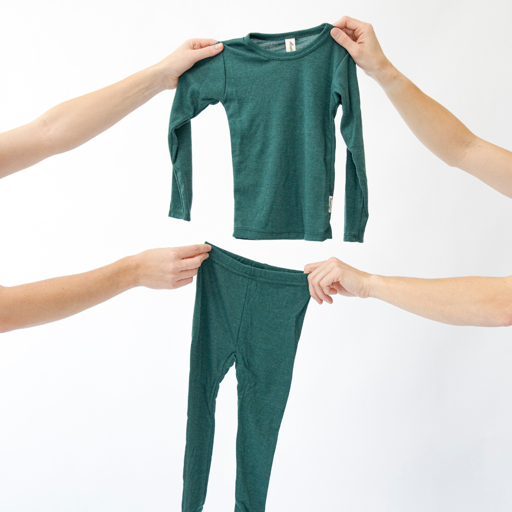Wolle-Seide Hose | Waldgrün