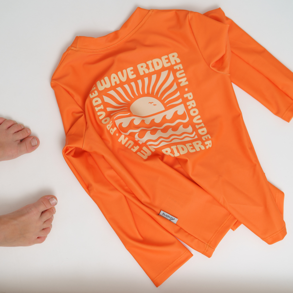 UV Shirt | Orange Waves